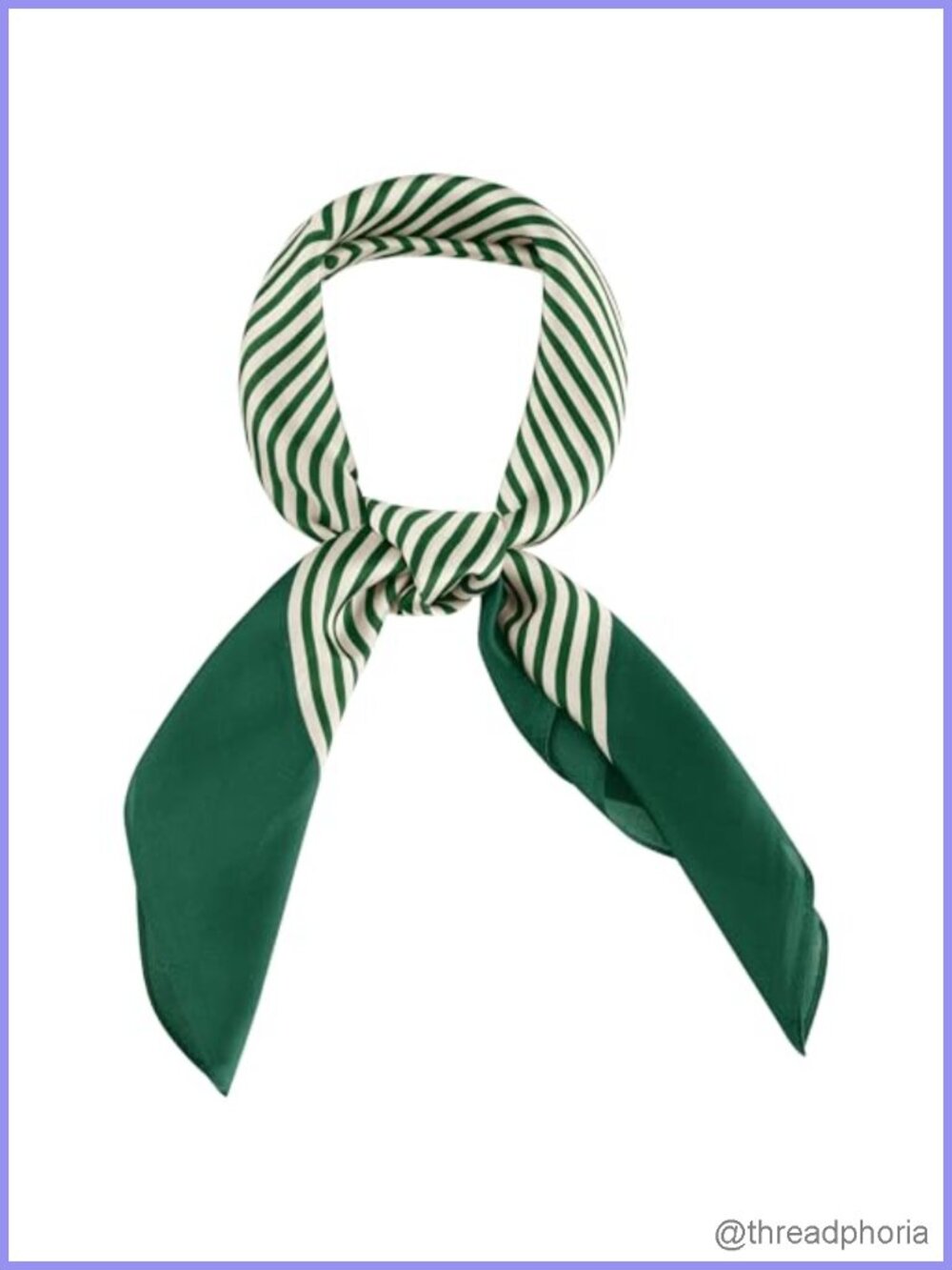 Women's Square Stripe Print Head Scarf Lightweight Polyester Hair Wrap Neck Tie